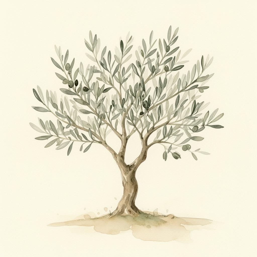 Olive tree watercolor